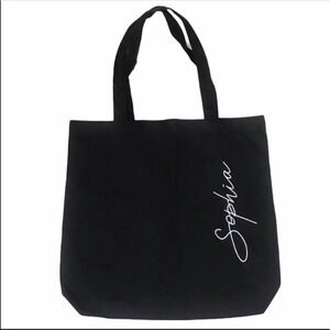 Sofia Black Tote Bag 14” x 13”